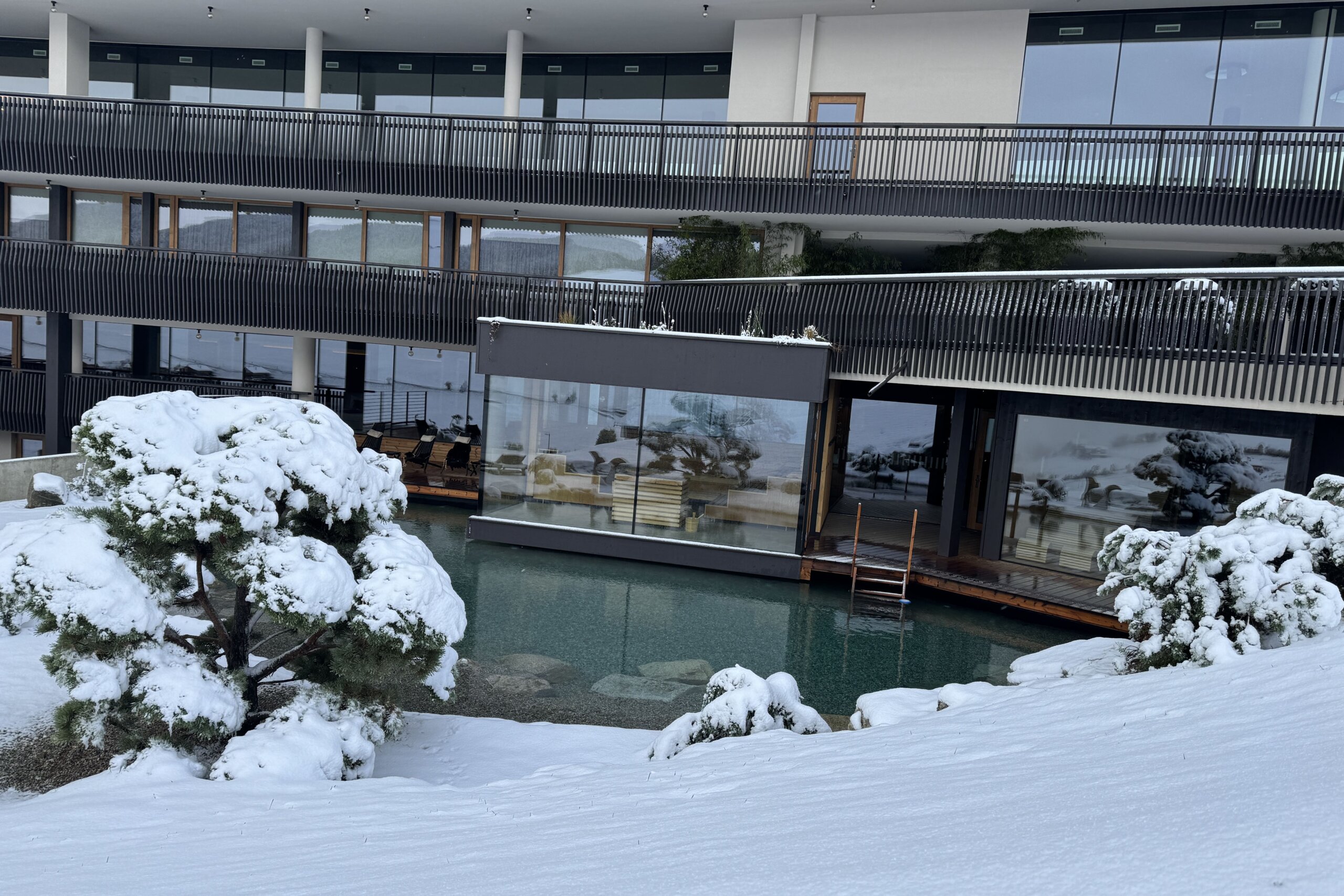 Naturteich und Sauna